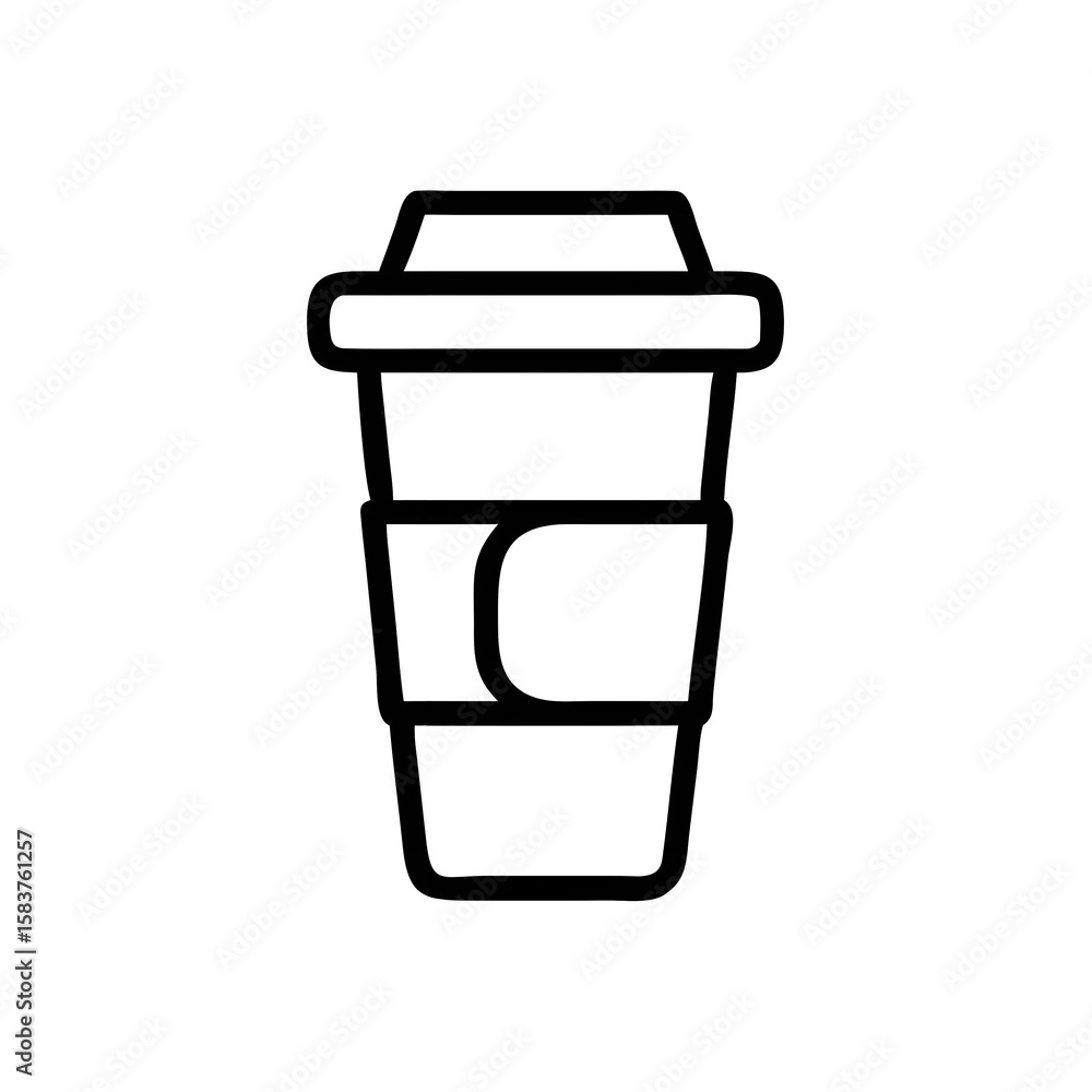 Coffee Cup Icon Symbolizing Beverage Consumption and Takeout Convenience for Daily Use Coffee Cup Icon Symbolizing Beverage Consumption and Takeout Convenience for Daily Use