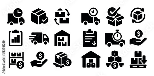 Logistics KPI Icons