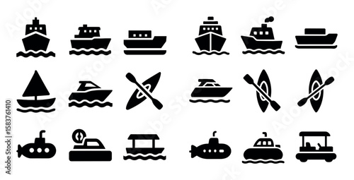 Water Transport Icons