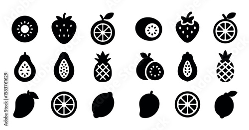 Vitamin C Fruit Icons