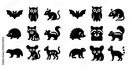 Nocturnal Animal Icons