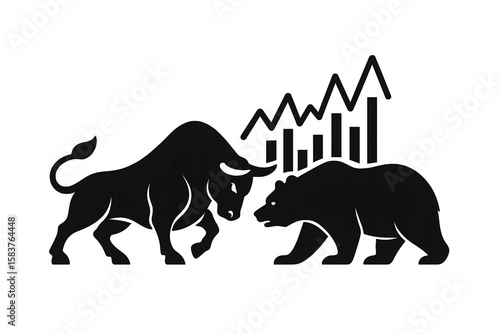 bullish and bearish stock trading graph