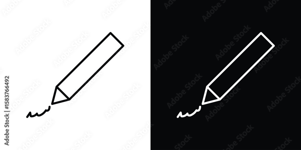 Naklejka premium Write icon in outline style. Vector.