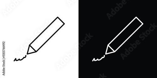 Write icon in outline style. Vector.