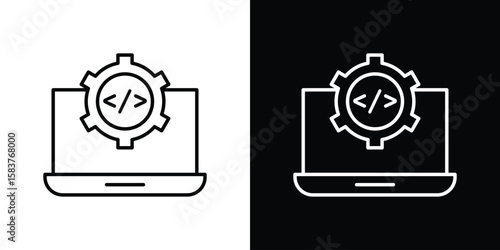 Software Engineering icon in outline style. Vector.