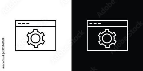 Software icon in outline style. Vector.
