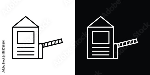 Road toll icon in outline style. Vector.