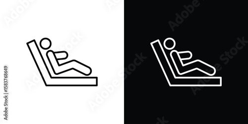 Resting icon in outline style. Vector.