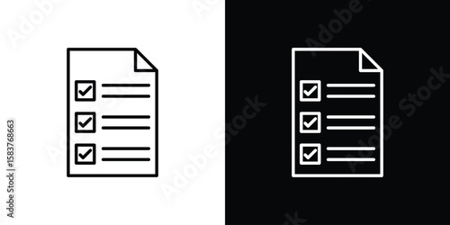 Reservation icon in outline style. Vector.