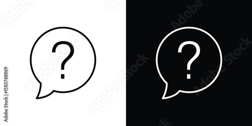 Question icon in outline style. Vector.