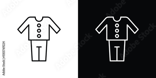 Pijama icon in outline style. Vector.