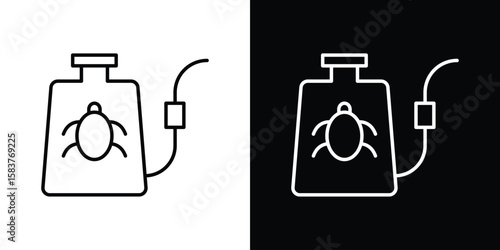Pesticide icon in outline style. Vector.