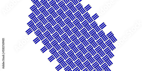 Minimal line Seamless geometric pattern with shapes. Blue Weave Pattern Showing Repetition Useful as Background. Simple white abstract presentation background with lines stripes and geometric shapes