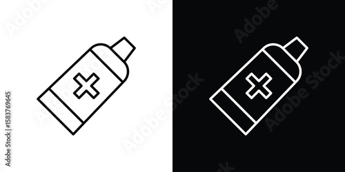 Ointment icon in outline style. Vector.
