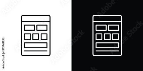 Mood board icon in outline style. Vector.