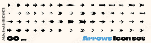 Minimalist black vector icon arrows. Double arrows and thick pointers. Set for UI UX design, infographics and web navigation.