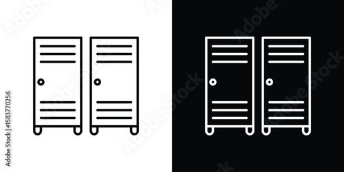 Locker icon in outline style. Vector.