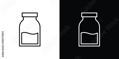 Jar icon in outline style. Vector.