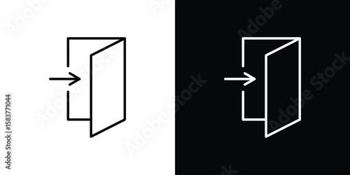 Inside icon in outline style. Vector.
