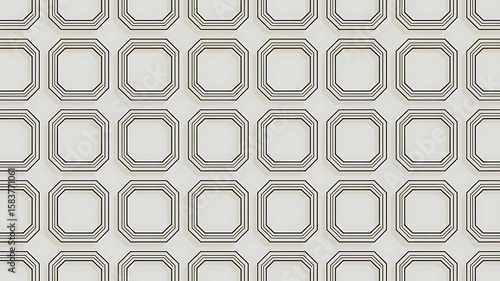 Geometric octagonal pattern with subtle shadow effect on neutral background