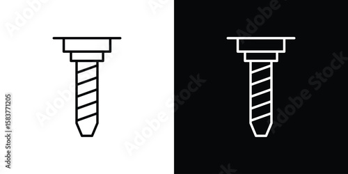 Implant Fixture icon in outline style. Vector.