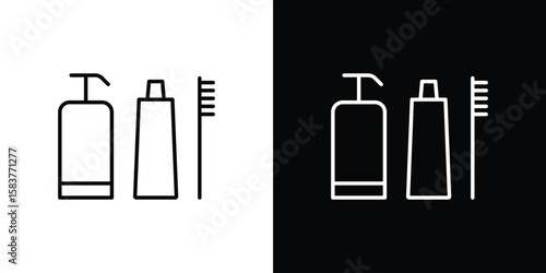 hygiene kit icon in outline style. Vector.