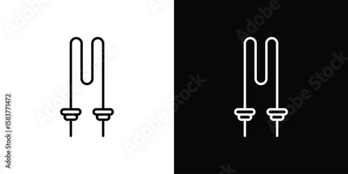 Heating element icon in outline style. Vector.