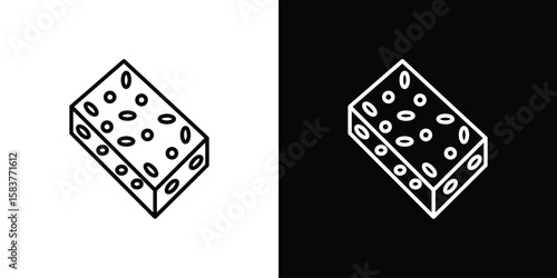 Halva icon in outline style. Vector.