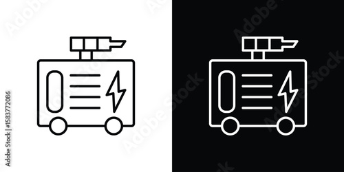 Generator icon in outline style. Vector.