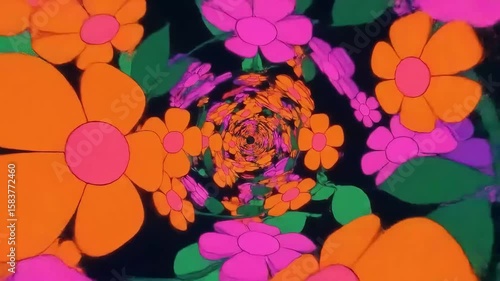 Psychedelic Flower Power Tunnel