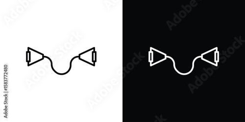 Exercise bands icon in outline style. Vector.