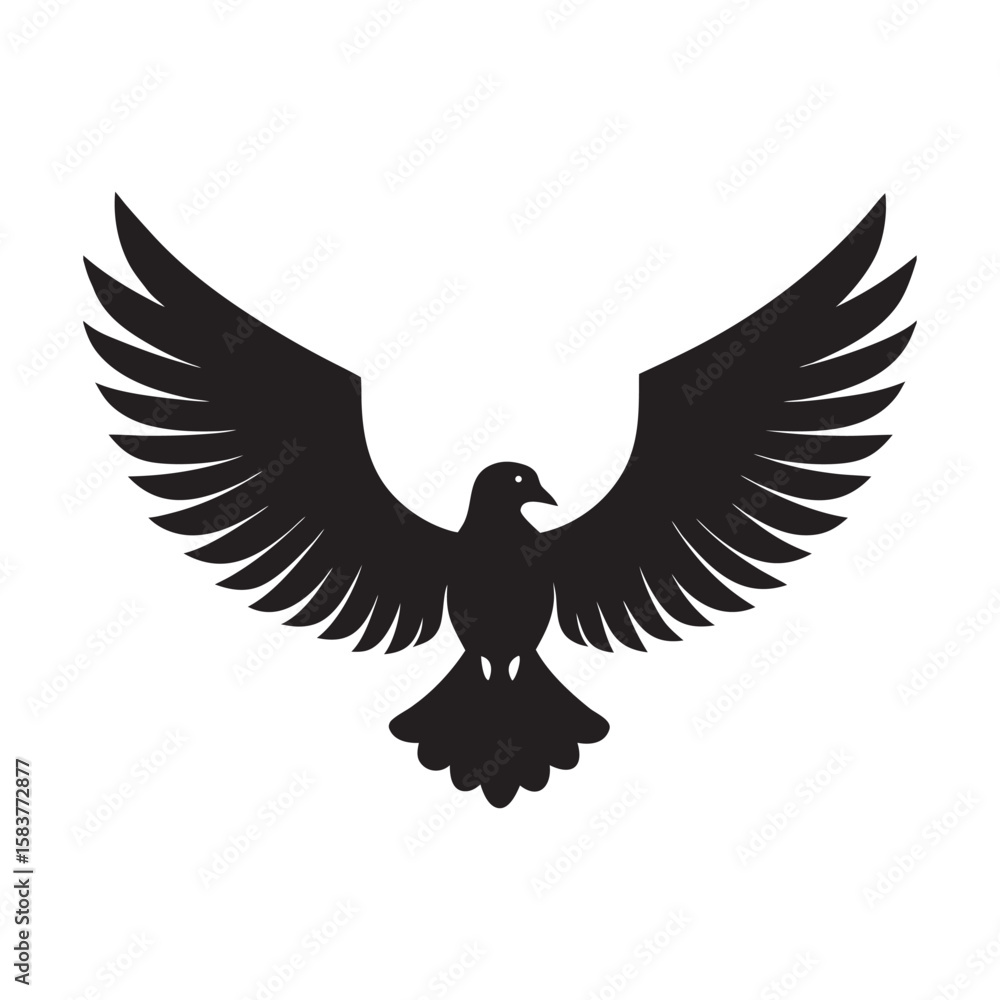 Obraz premium silhouette eagle flying