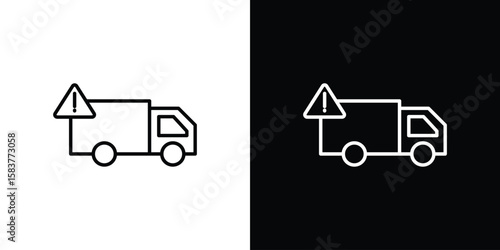 Delivery delay icon in outline style. Vector.