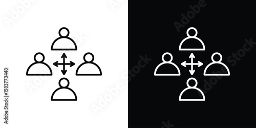 Coordinate icon in outline style. Vector.