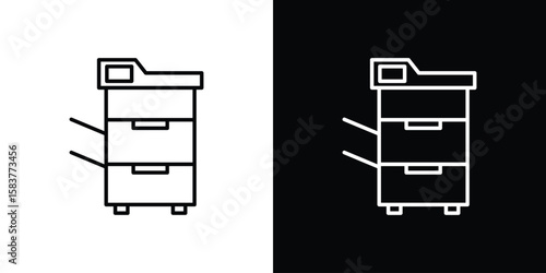 Copier icon in outline style. Vector.