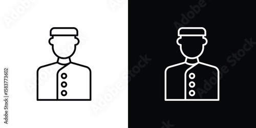 Concierge icon in outline style. Vector.