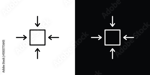 Compact size icon in outline style. Vector.