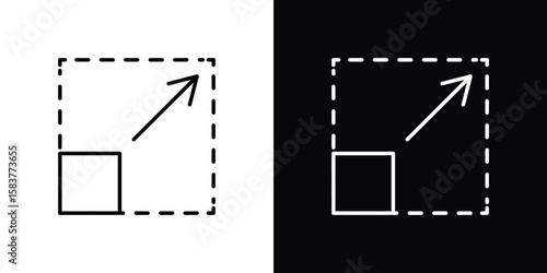 Compact size icon in outline style. Vector.