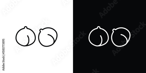 Chickpeas hummus icon in outline style. Vector.