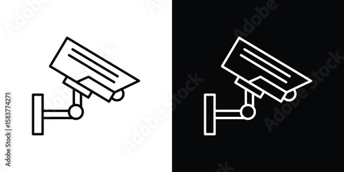 CCTV icon in outline style. Vector.