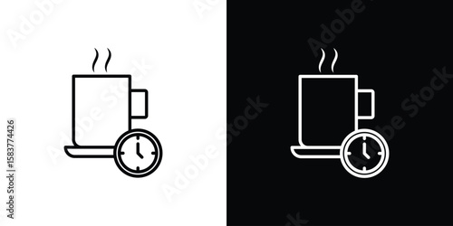 Break icon in outline style. Vector.