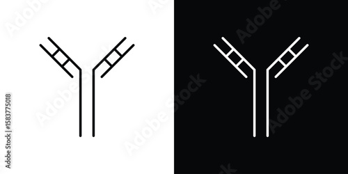 Antibody icon in outline style. Vector.