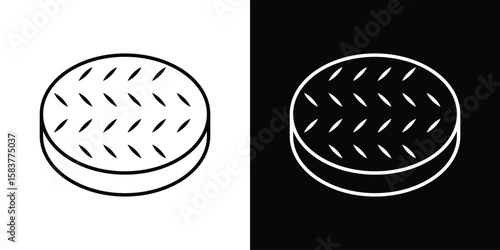 Anti skid feet icon in outline style. Vector.