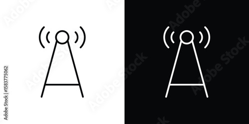Antenna icon in outline style. Vector.