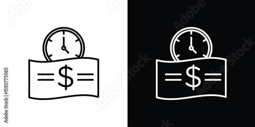 Annuity icon in outline style. Vector.