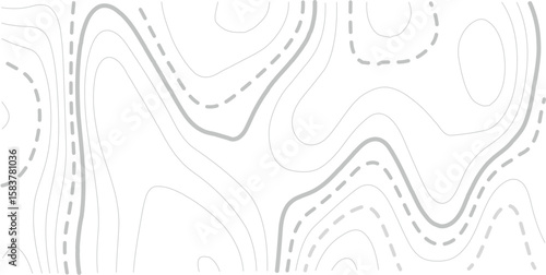 Topographic map background geographic line map with elevation assignments. Modern design with White background with topographic wavy pattern design.paper texture Imitation of a geographical map shades