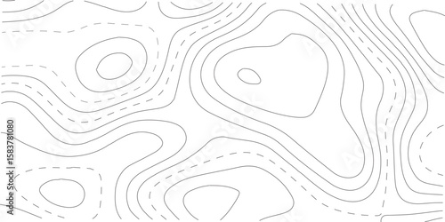 Topographic map background geographic line map with elevation assignments. Modern design with White background with topographic wavy pattern design.paper texture Imitation of a geographical map shades