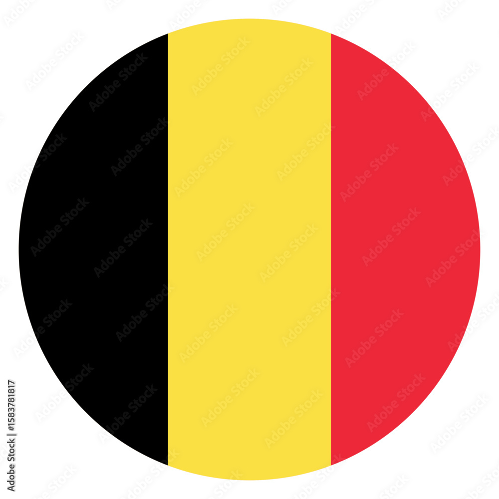 Fototapeta premium Flag of Belgium circle