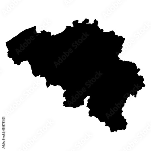 map of Belgium black