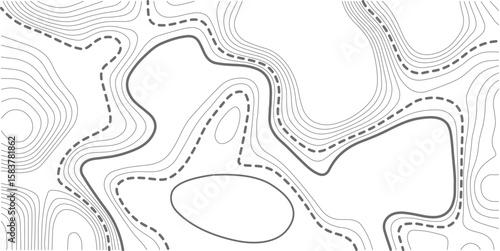 Topographic map background geographic line map with elevation assignments. Modern design with White background with topographic wavy pattern design.paper texture Imitation of a geographical map shades